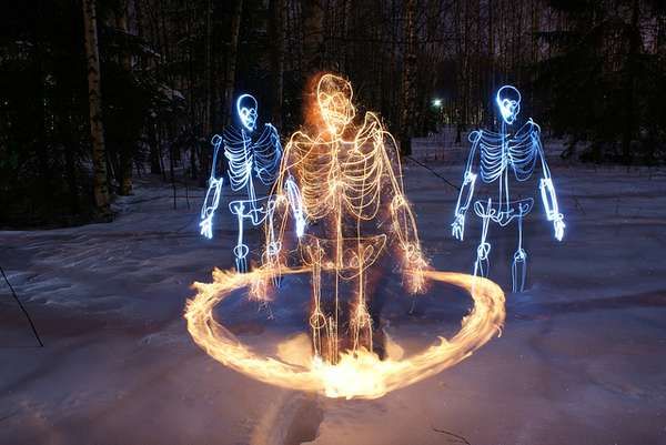 Skeletal Light Paintings