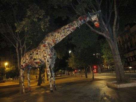 Bookish Giraffe Sculptures