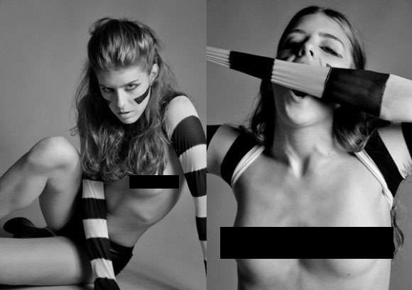 Striped Topless Photography