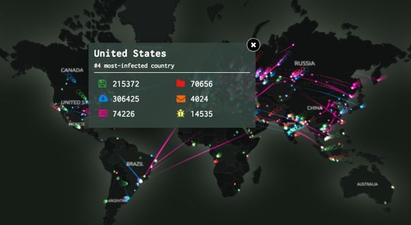 Interactive Cyber Attack Maps