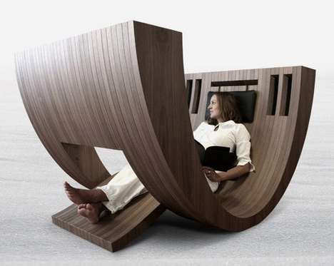 Curvilinear Bookworm Loungers