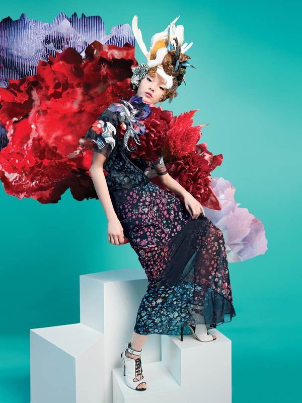 Exploding Botanical Fashion Ads