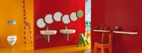 Colorful Child-Centric Restrooms