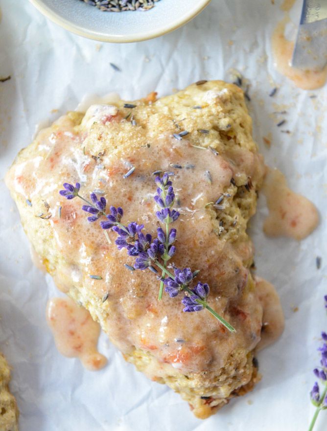 Floral Peach Scones