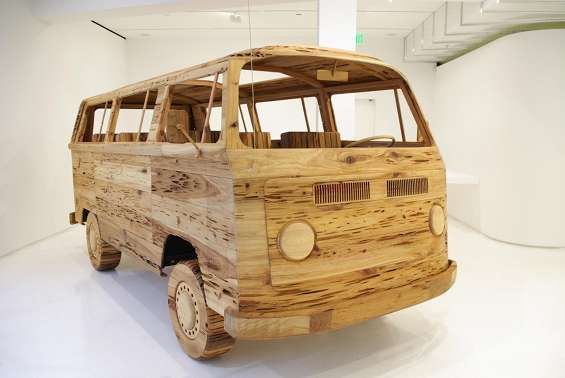 Nostalgically Iconic Wood Sculptures