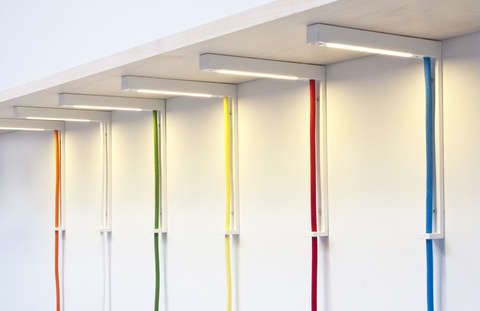 Colored Cord Corner Lamps