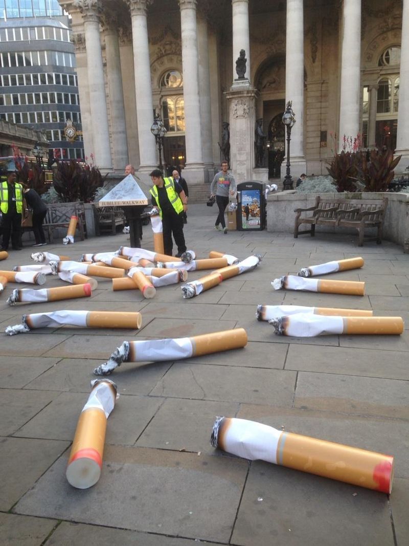 Giant Cigarette Installations