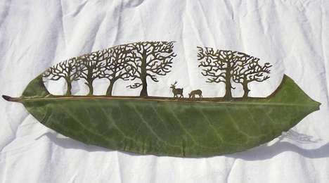 Cutaway Leaf Art