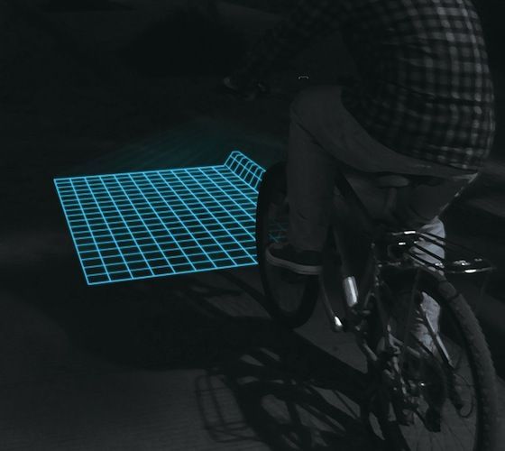 Lumigrids While Cycling