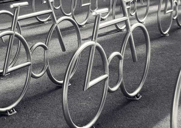 Bike-Shaped Bike Racks