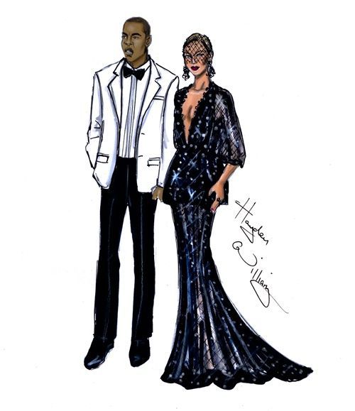 Elegant Celeb Fashion Illustrations