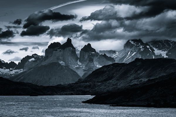 Monochromatic Mountain Photography