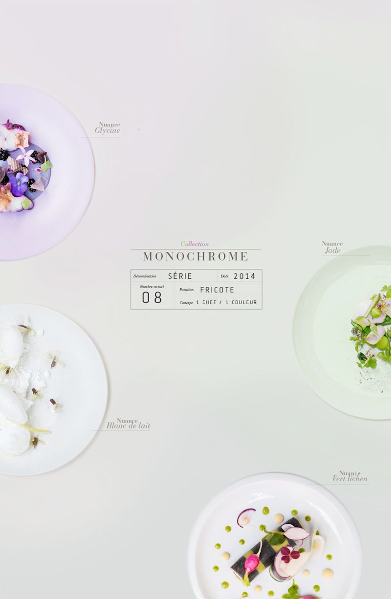 Monochromatic Culinary Palettes