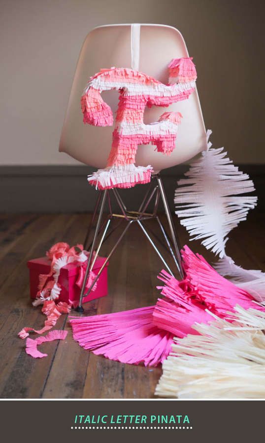 Festively Monogramed Pinatas