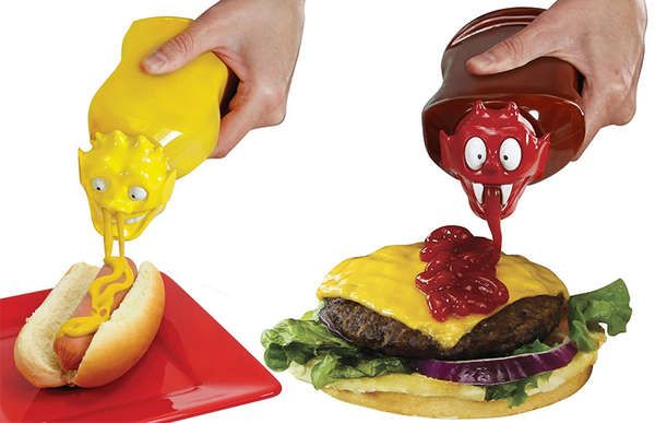 Monster-Shaped Condiment Caps