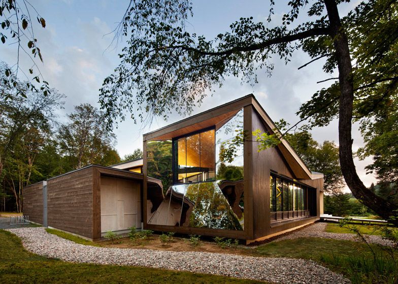 Mirrored Forested Cabins