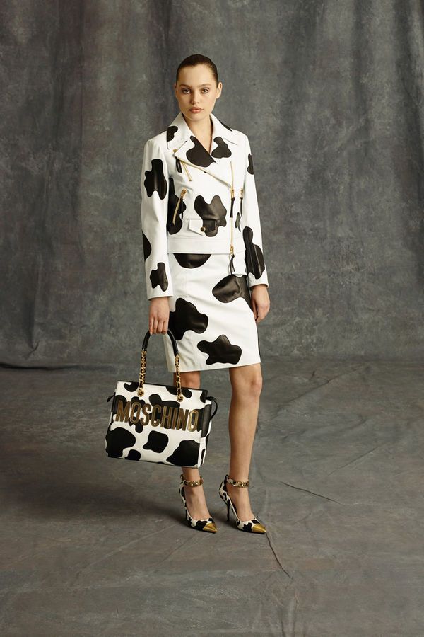 Bold Cow-Printed Couture