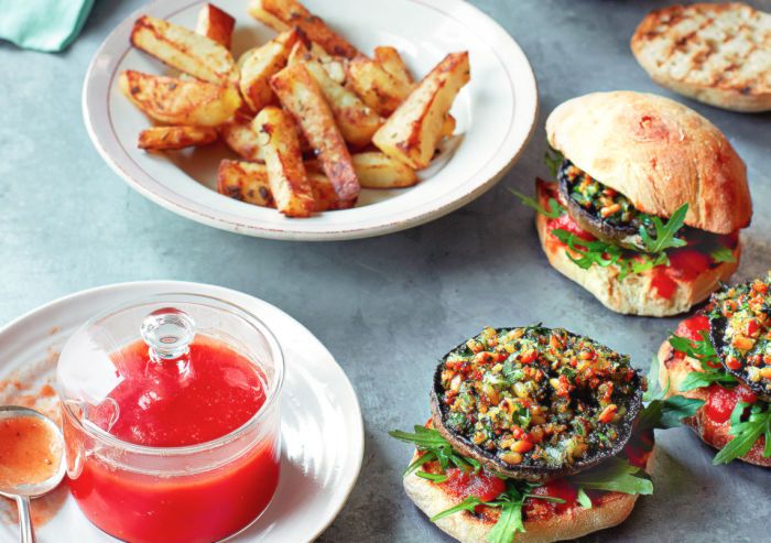 Stuffed Mushroom Burgers