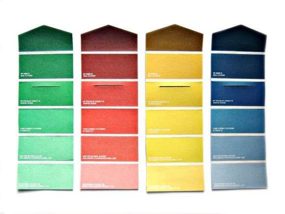 Color Swatch Business Cards