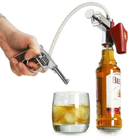 Pistol-Shaped Shot Pourers