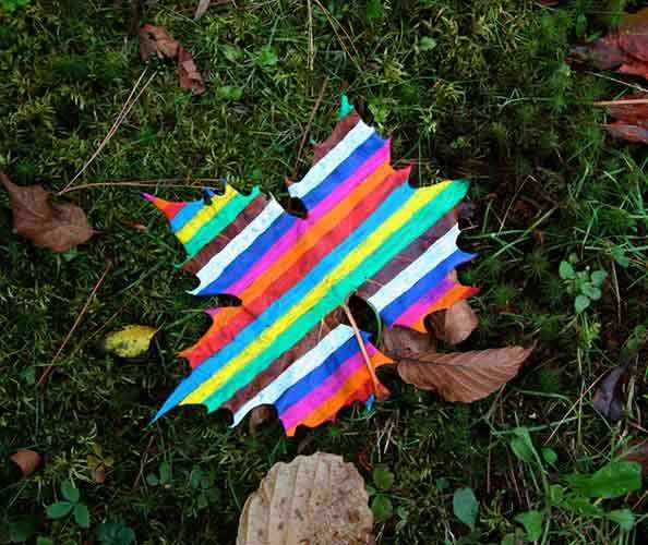 Psychedelic Leaf Art