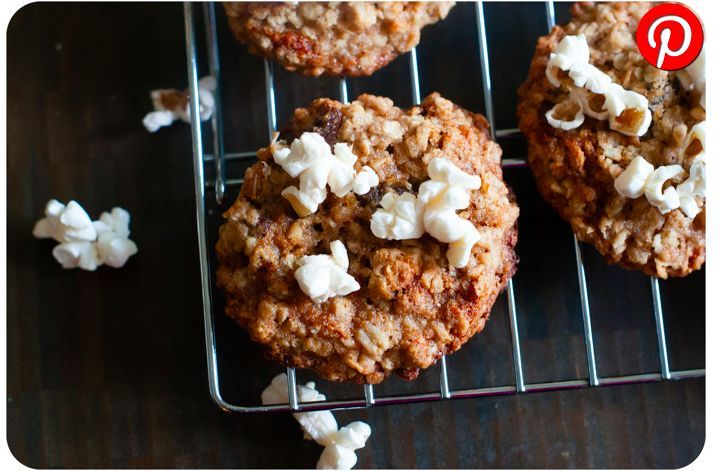 Popcorn-Infused Oatmeal Cookies