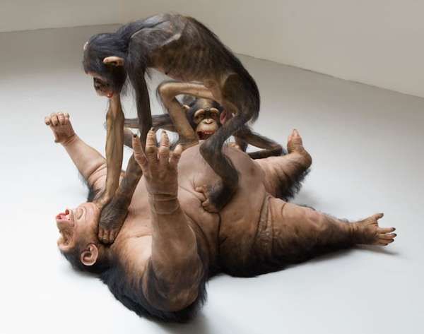 Violent Primate Sculptures