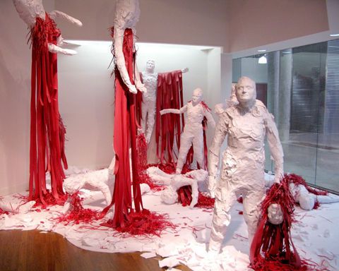 Gory Paper Mache Exhibits