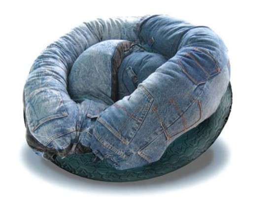 Denim-Draped Sofas