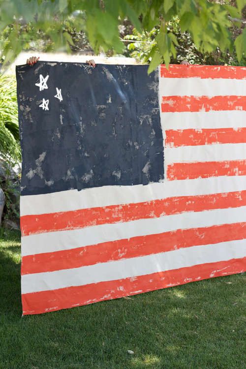 DIY American Flag Blankets