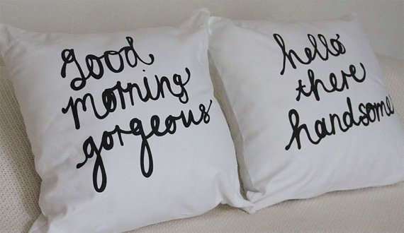 Cutesy Lovable Couple Cushions