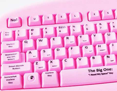 Pink Keyboard For Blondes