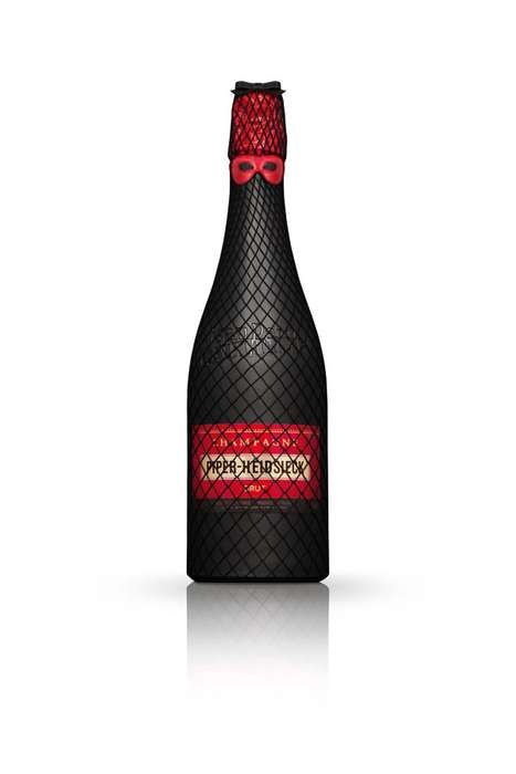 Fishnet Champagne Bottles