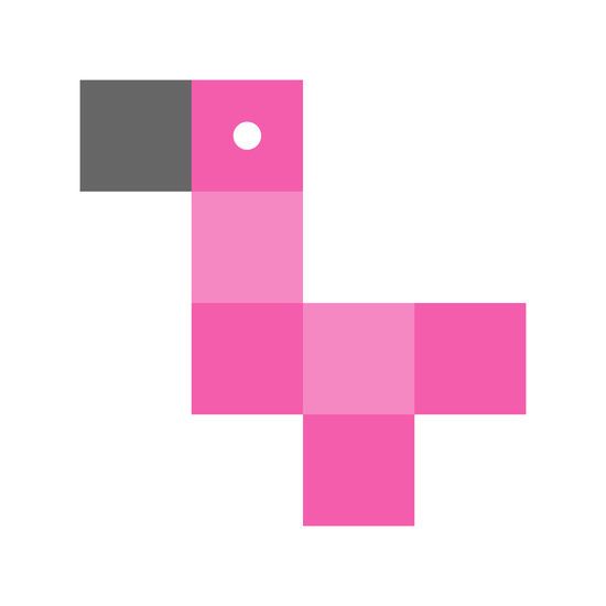 Pixelated Flamingo Prints