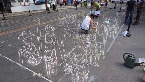 3D Chalk-Block Battles