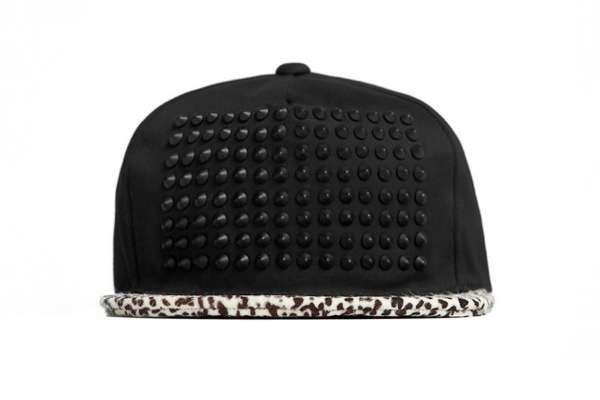 Spiked Animal Print Caps