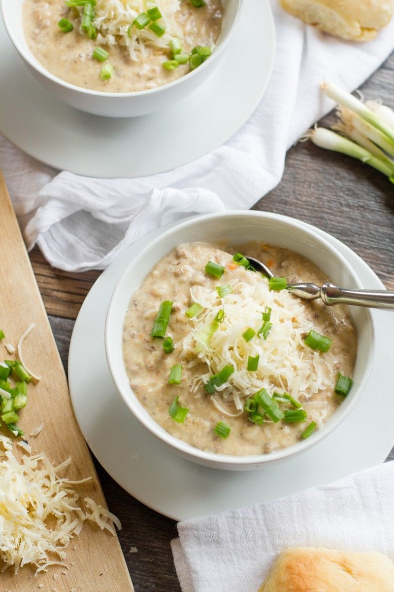 Cheeseburger Potato Soups