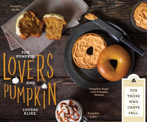 Festive Pumpkin Bagel Menus