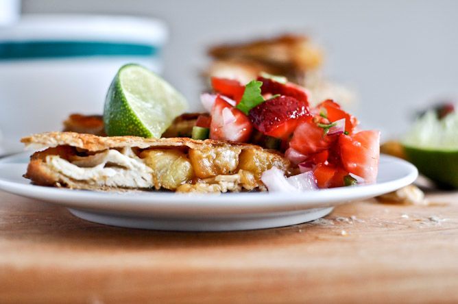 Caramelized Fruit Quesadillas