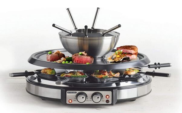 Communal Cooking Grills : Raclette Grill & Fondue Combo