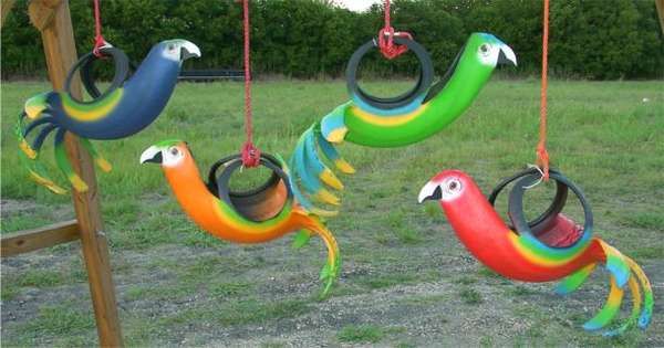 Tropical Tire Swings