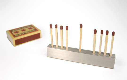 Mini Matchstick Menorahs