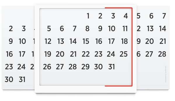 Minimalist Infinite Calendars