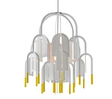 Contemporary Paper-Like Chandeliers