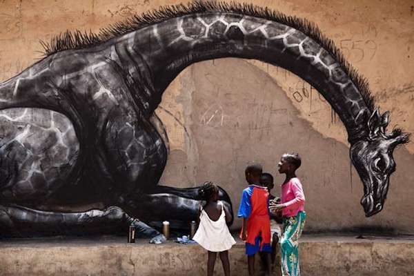 Graffiti for Good- Roa in Gambia for Charitable Street Art