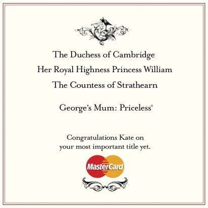 Priceless Royalty-Inspired Ads