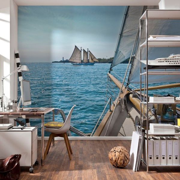 Serene Nautical Landscape Murals