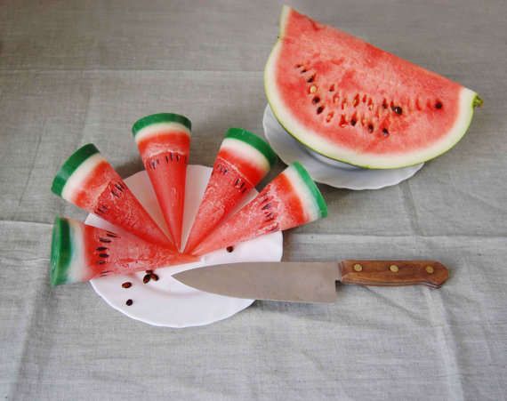 Illusory Watermelon-Shaped Candles