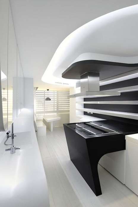 Futuristic Colorless Interiors