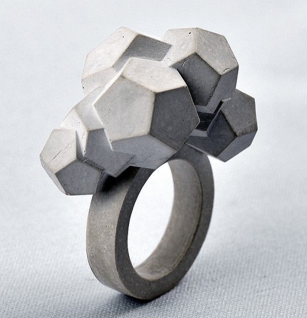 Sculptural Concrete Jewelry